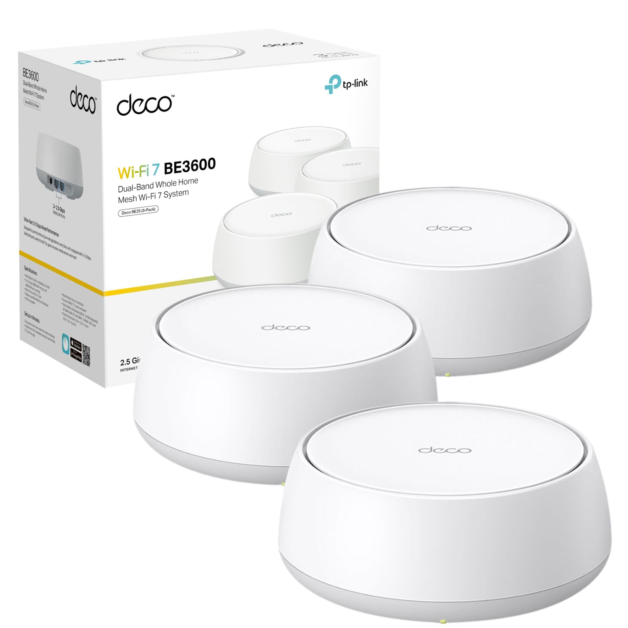 TP-Link Deco BE25(2-pack), Be3600 Mbps,